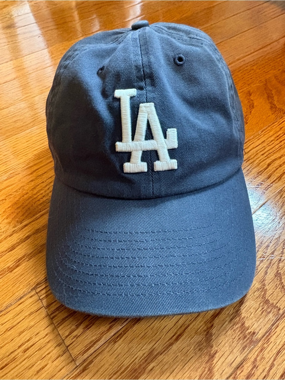LA Logo Baseball Cap in Navy with White Embroidery